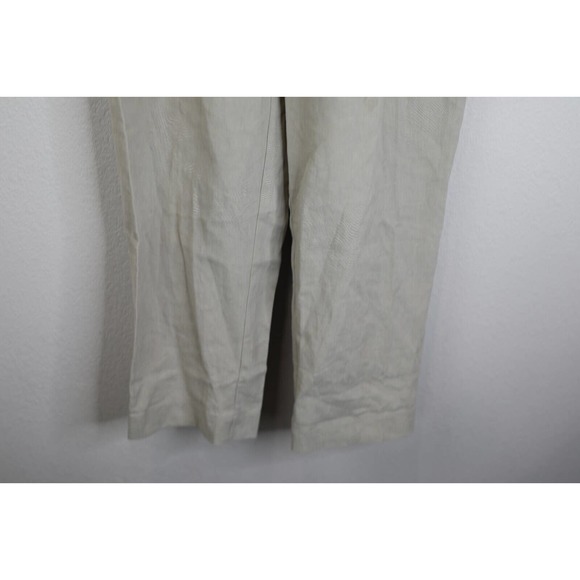 Lafayette 148 Pants Women 8 Paper Bag High Waist Belted Cargo Khaki‎ Boho Preppy - Picture 4 of 14
